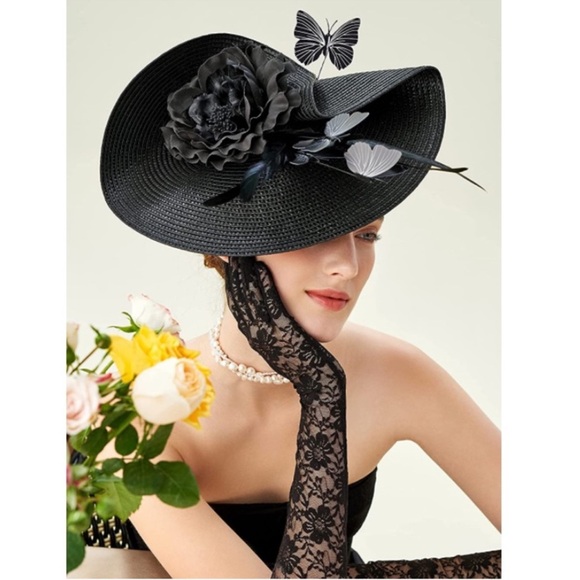 Tea Party Fascinator Kentucky Derby Folded Hat Fascinator Pillbox Hat Headband - Picture 6 of 7